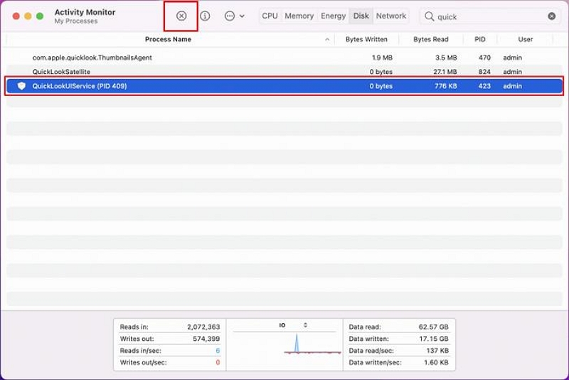 Seleccione el USB | Expulsar USB de forma segura desde Mac