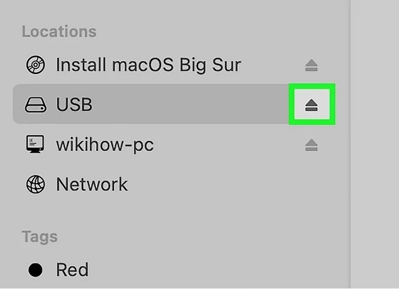 find flash drive listed | Safely Eject USB from Mac