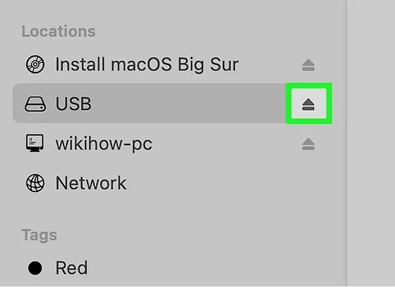 trouver un lecteur flash répertorié | Éjectez l'USB du Mac en toute sécurité