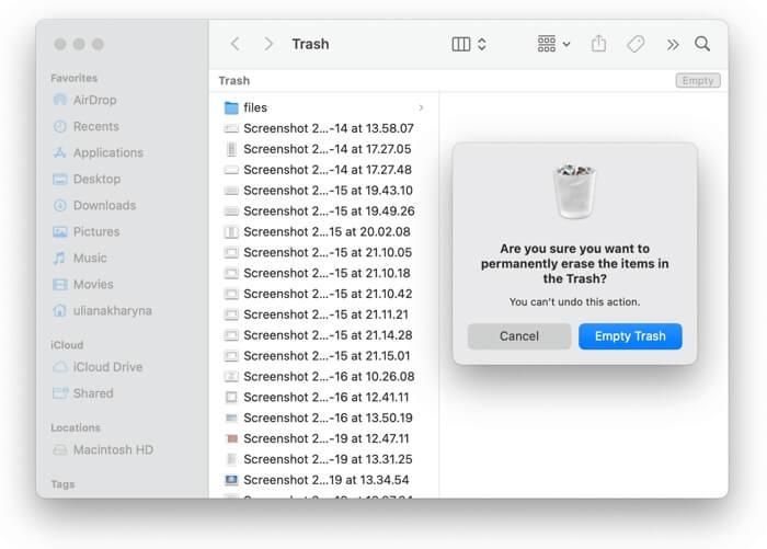 Empty in Trash | Secure Empty Trash on Mac