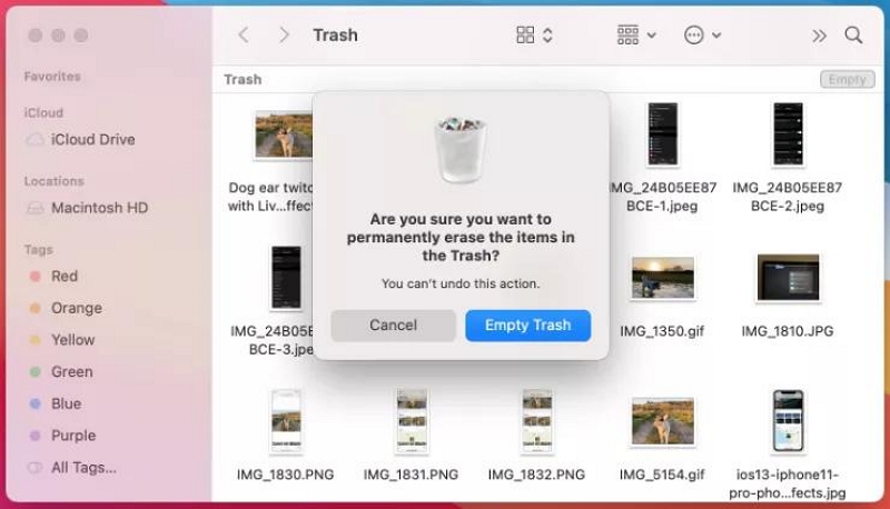 Очистить корзину на Mac вручную 2 | удалить ненужные файлы Mac