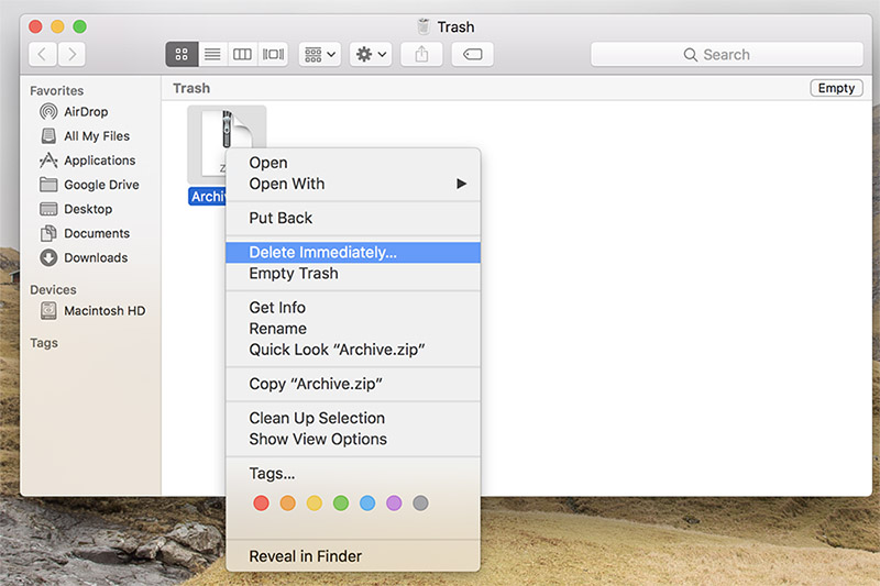 Empty Trash Bin on Mac Manually | remove junk files Mac