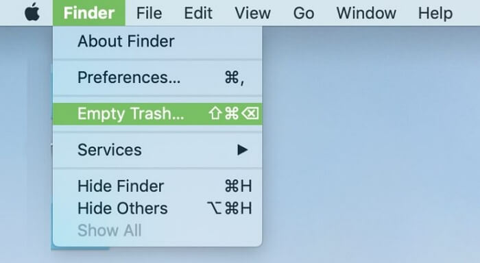 очистить корзину на Mac | Очистить системное хранилище на Mac