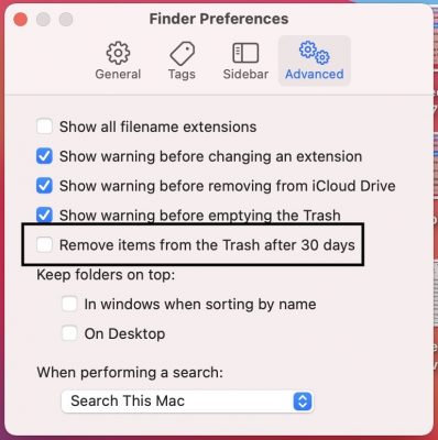change Empty Trash settings | Secure Empty Trash on Mac
