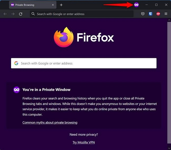 Purple mask icon | can my employer see my internet history