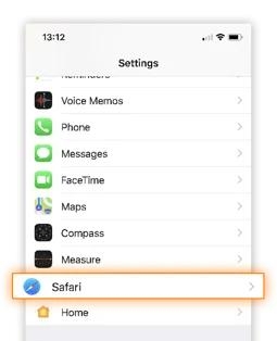 iPhone の Safari Cookie を有効にする ステップ 1 |  Safari Cookie を有効にする iPhone
