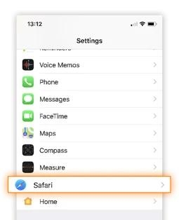 Safari-Cookies auf dem iPhone aktivieren Schritt 1 |  Aktivieren Sie Safari-Cookies für das iPhone