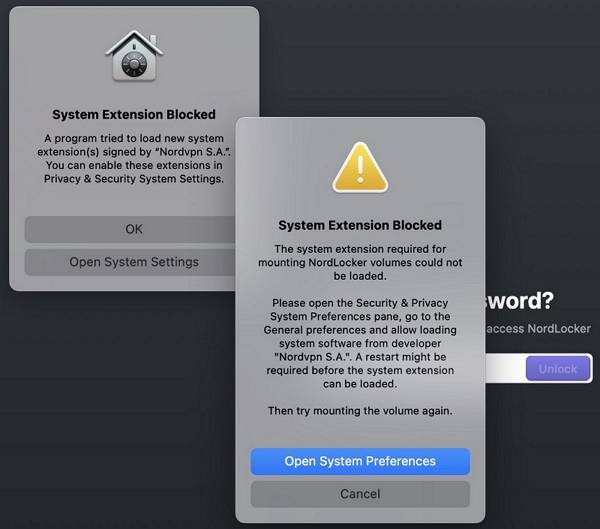 システム拡張機能がブロックされました | Mac でシステム拡張機能を有効にする