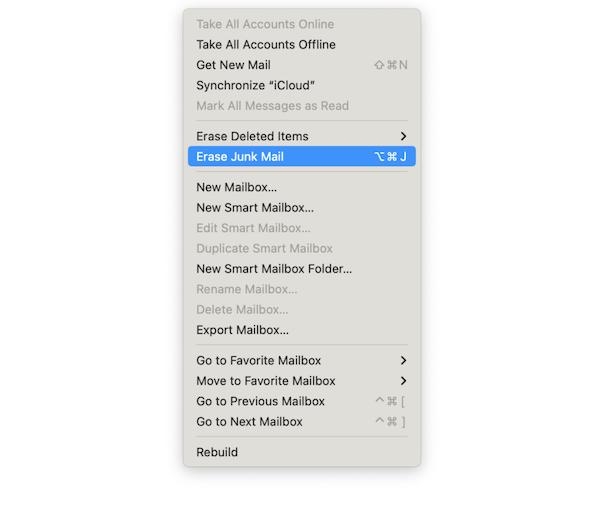 удалить ненужную почту | удалить ненужные файлы Mac
