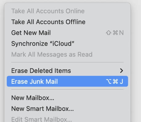 erase junk mail mac | remove mail attachments on Mac