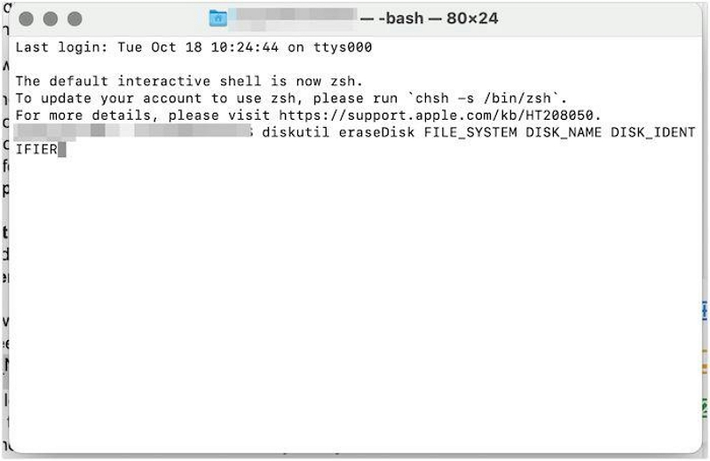 diskutil list | Erase Hard Drive From Mac