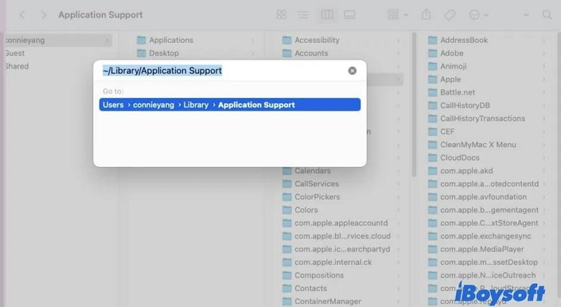 Usando el Buscador | No puedo encontrar la carpeta de soporte de aplicaciones en Mac