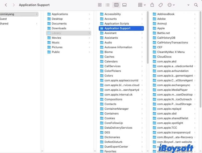 Ordner „Anwendungsunterstützung“ | Der Anwendungsunterstützungsordner kann auf dem Mac nicht gefunden werden