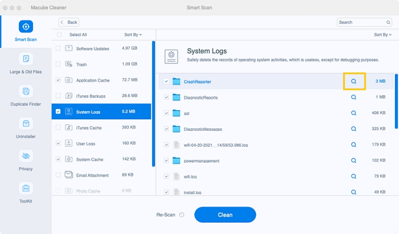 Systemmüll | Löschen Sie DMG-Dateien auf dem Mac manuell