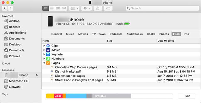 différents types de fichiers | Supprimer les fichiers iOS sur Mac