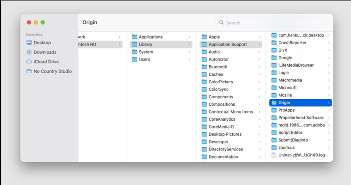 Manueller Zugriff auf die Finder-Anwendungsbibliothek| So löschen Sie den Origin-Cache auf dem Mac