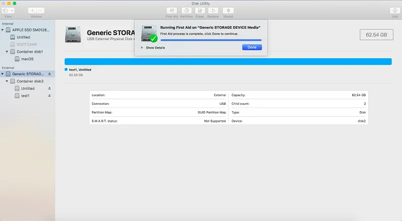 Choose the required volume | Disk Utility Can't Repair This Disk
