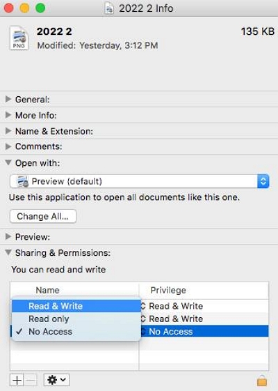No File Permissions | trash won't empty mac