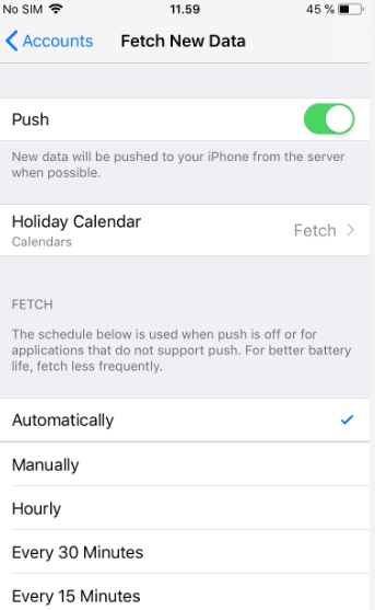 Fetch New Data | Fix Unable to Select email in iCloud