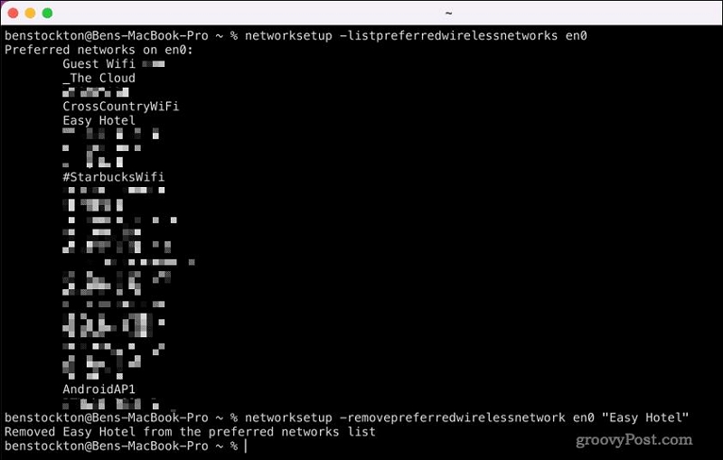 使用 Terminal 2 忘記 Mac 上的 Wi-Fi 網路 | 忘記 Mac 上的網絡