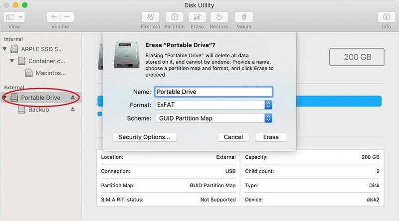 Formatear el disco duro | Buscar disco duro en Mac