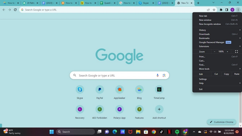 Google-Suchverlauf 1 | Löschen Sie die Cookies im Google Chrome-Verlaufscache