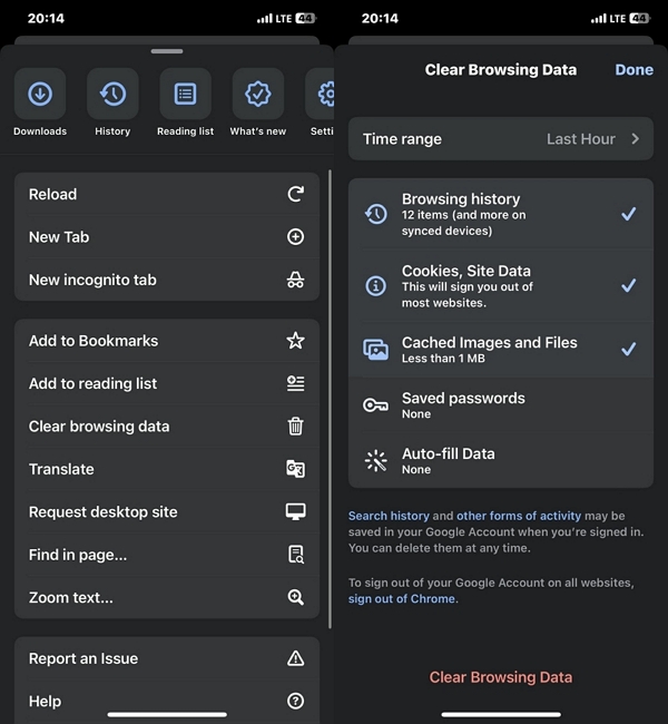 Clear Browsing Data | can my employer see my internet history
