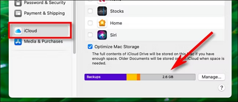 espace de stockage disponible | Réparer Impossible de sélectionner l'e-mail dans iCloud