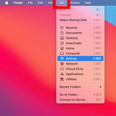 ファインダー | Mac で Airdrop をオンにして使用する