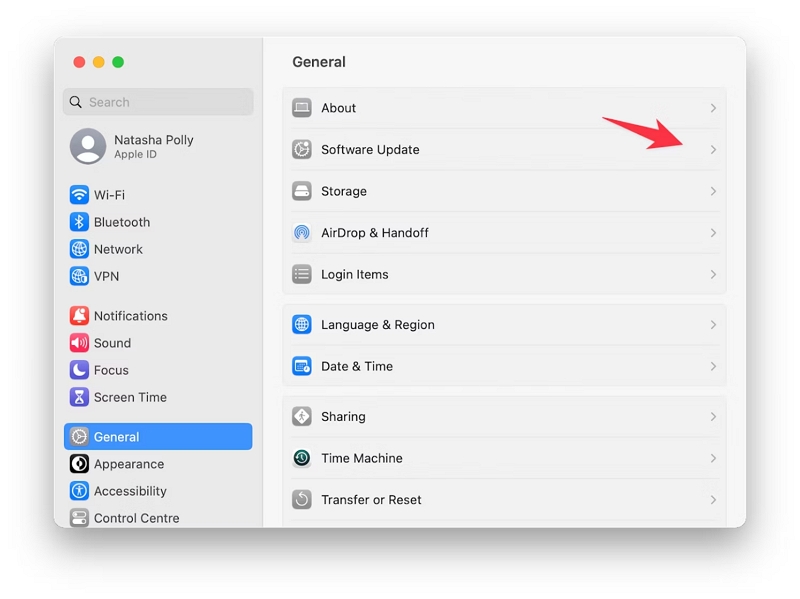 Vá para o menu Apple | Correção de incapacidade de selecionar e-mail no iCloud