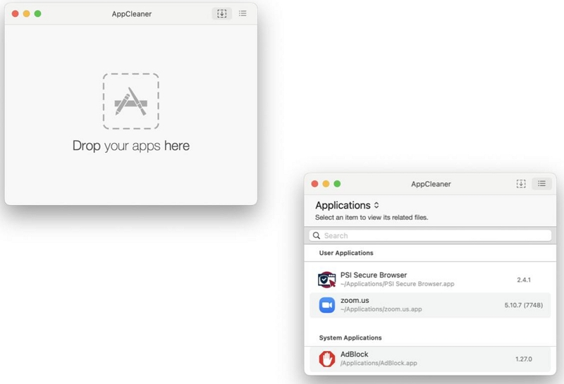 Utilisez l'application Mac Appcleaner pour nettoyer le stockage Mac | Nettoyeur d'applications pour Mac