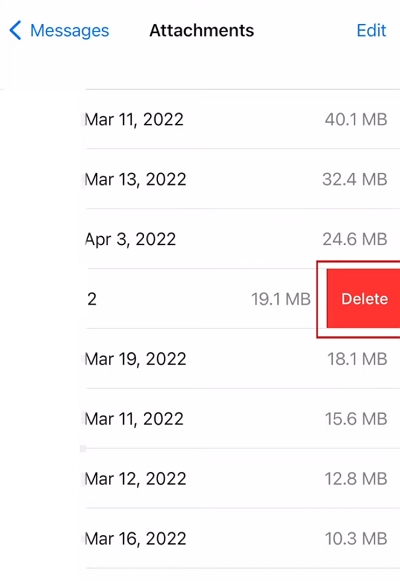 delete large attachments in iMessage step 5 | review large attachments