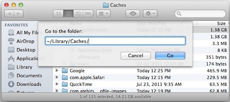 Caches and Temp Files | clean junks on Mac