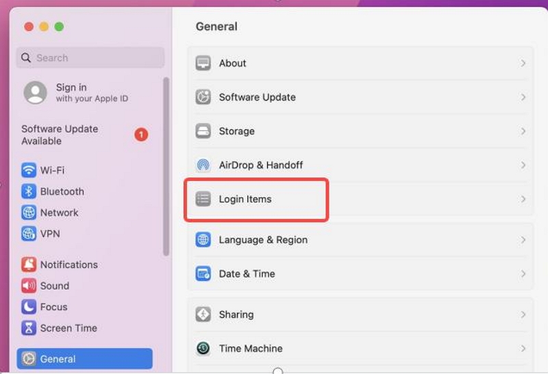 Remove Unnecessary login items | defrag a MacBooke