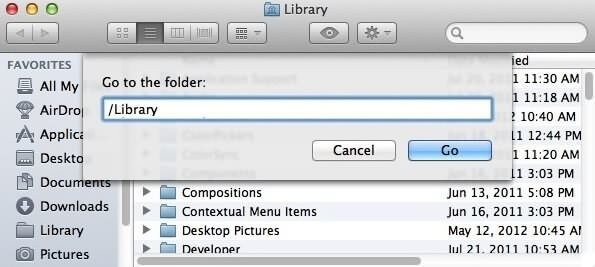 Mac Перейти в папку | очистить файлы cookie в Safari/Chrome/Firefox на Mac
