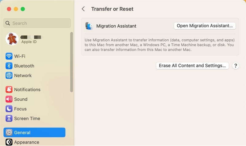 Open Erase Assistant  macOS Ventura or newer Mac | erase macbook pro