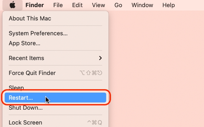 restart Mac | Can't Watch Netflix Mac
