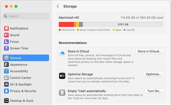 mac storage recommendations | fix Mac running slow