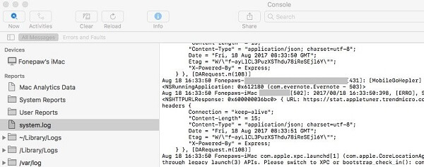 Mac Syetm Logs Console | Delete System Log Files on Mac