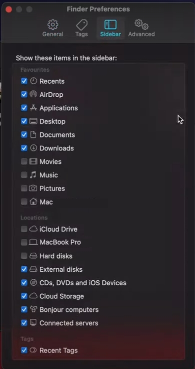 ocultar discos rígidos da barra lateral no Finder | Ocultar Macintosh HD do Mac Desktop