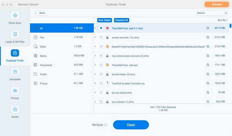 Remove Duplicate Files From Google Drive with macube step 3 | Removing duplicate files from Google Drive