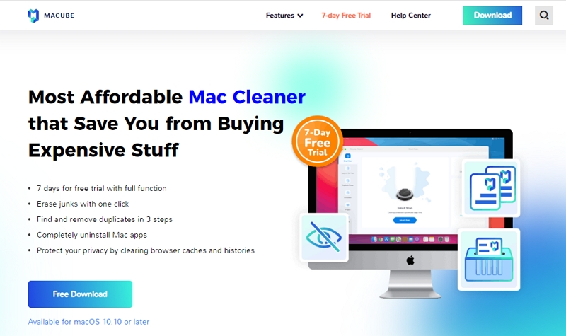 Macube Cleaner-Schnittstelle | Beste MacBook-Cache-Cleaner-Programme