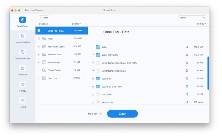 manage iCloud storage with macube step 2 | manage icloud storage on mac