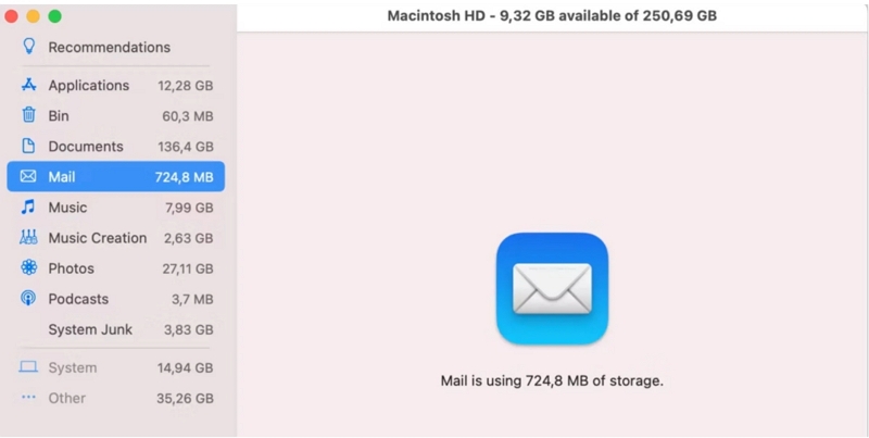 running out of mac memory | delete mail on mac