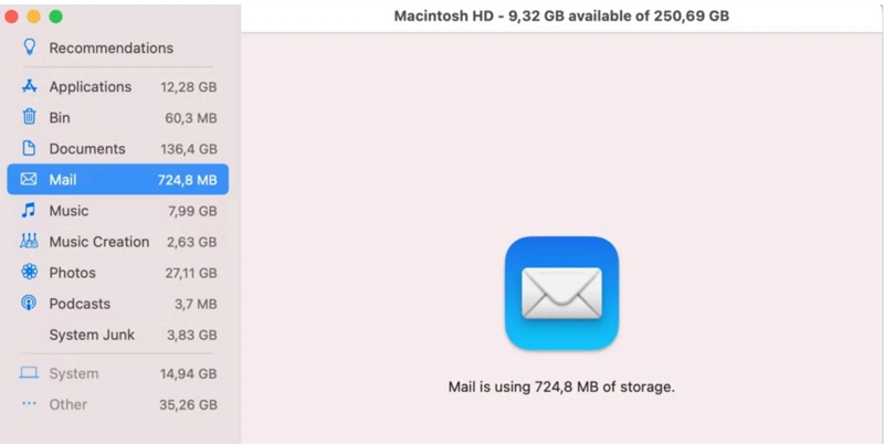 running out of mac memory | delete mail on mac