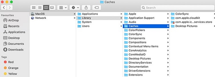 excluir manualmente o cache do sistema, etapa 2 | Limpe o cache do sistema no Mac