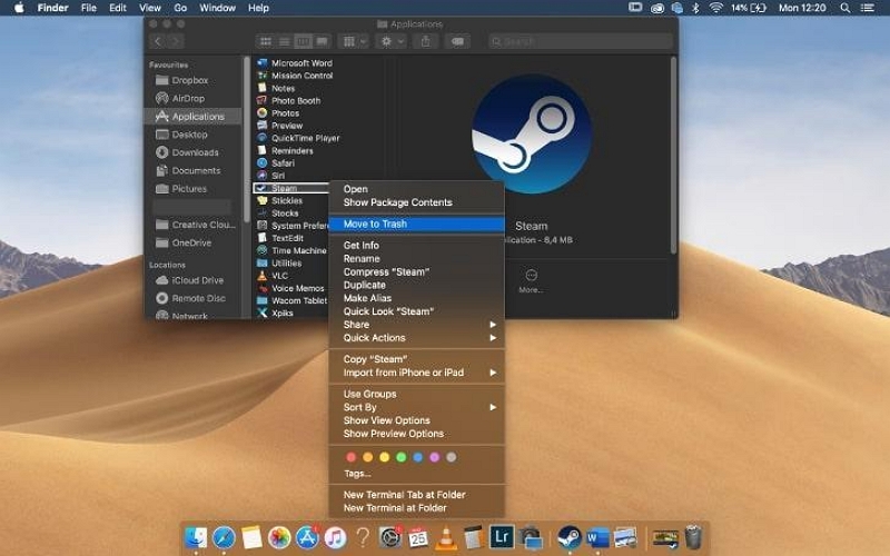 Aplicación de vapor | Desinstalar Steam en Mac