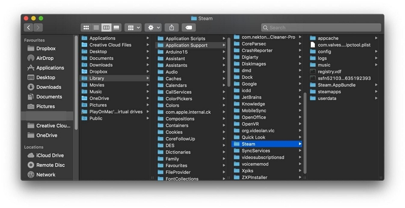 Soporte de aplicaciones | Desinstalar Steam en Mac