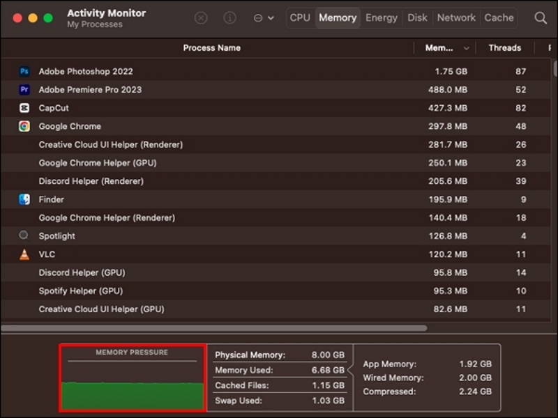 optimize resource usage | Clear RAM Cache on Mac