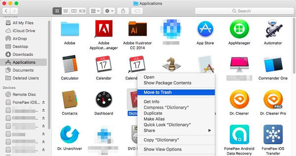 Move App to Trash Mac | Delete Apps on Mac